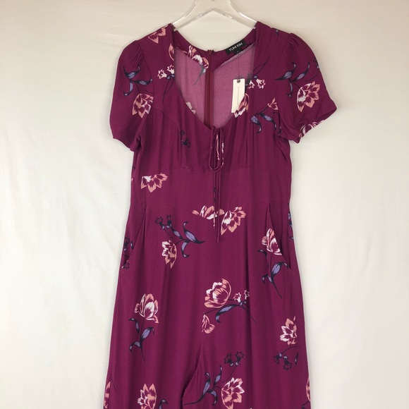 Yumi Kim Sweetheart Floral Jumpsuit Large Purple - Picture 4 of 8